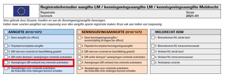 Voorbeeld registratieformulier.