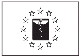 Dit logo heeft de vorm van een gevleugelde staf van Aesculaap met een eromheen kronkelende slang, in een cirkel van twaalf sterren.