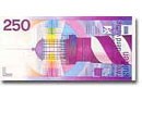 Bankbiljet: Vuurtoren
Coupure: 250
Datum tekening: 25 juli 1985
Datum uitgifte: 7 januari 1986
Buiten omloop gesteld: van 1 januari 2002 tot 28 januari 2002
Laatste inleverdatum: 1 januari 2032