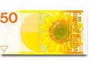 Bankbiljet: Zonnebloem
Coupure: 50
Datum tekening: 4 januari 1982
Datum uitgifte: 7 september 1982
Buiten omloop gesteld: van 1 januari 2002 tot 28 januari 2002
Laatste inleverdatum: 1 januari 2032